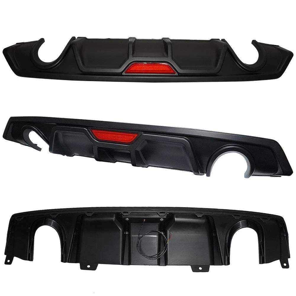 Rear Lower Bumper Diffuser with LED 3rd Brake Light for Honda Civic (2016–2021)