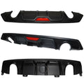 Rear Lower Bumper Diffuser with LED 3rd Brake Light for Honda Civic (2016–2021)