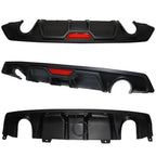 Rear Lower Bumper Diffuser with LED 3rd Brake Light for Honda Civic (2016–2021)