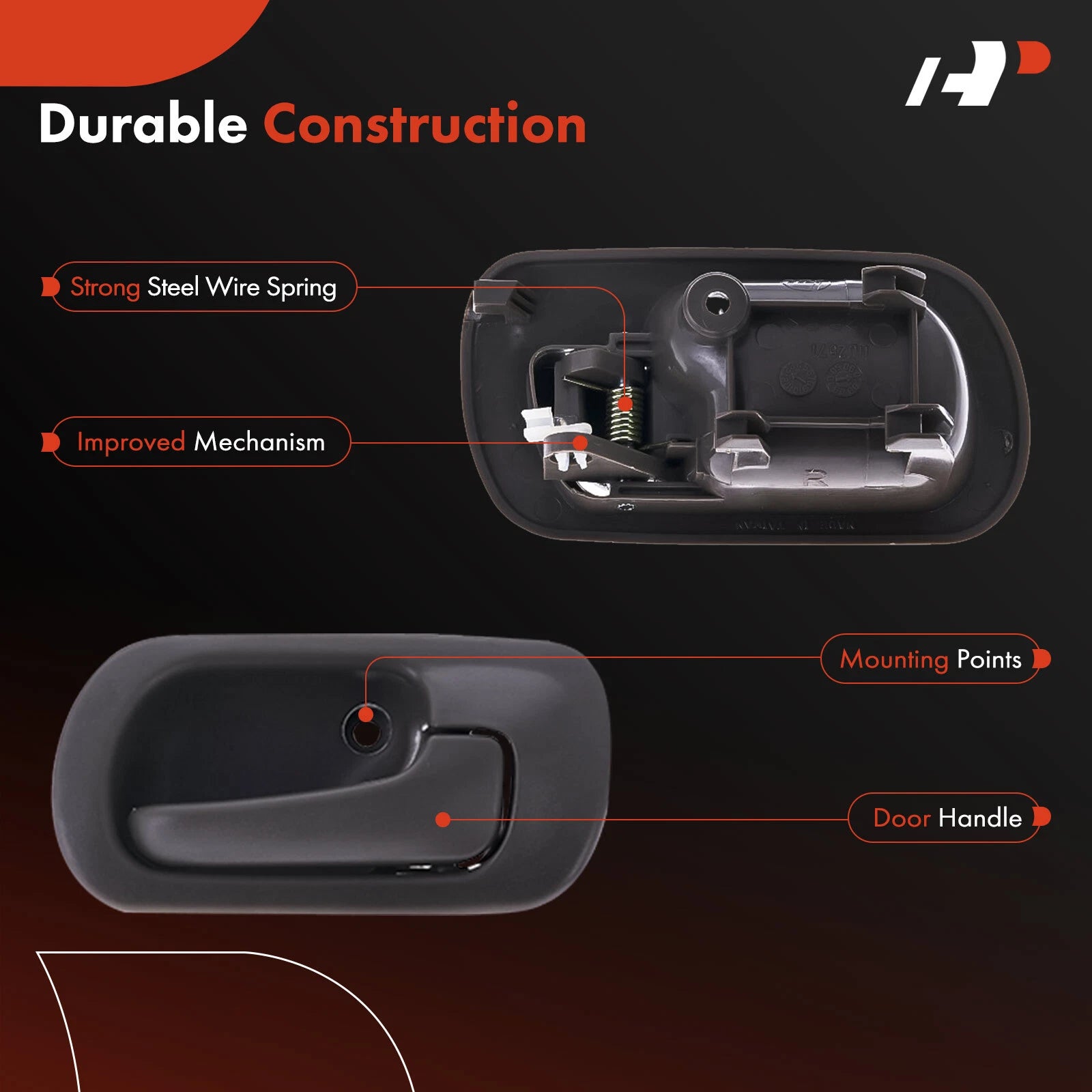 Right Brown Interior Door Handle for Honda Civic (1996-2000)