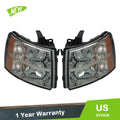 2X Smoked Headlight Assembly for Chevy Silverado (2007–2013)