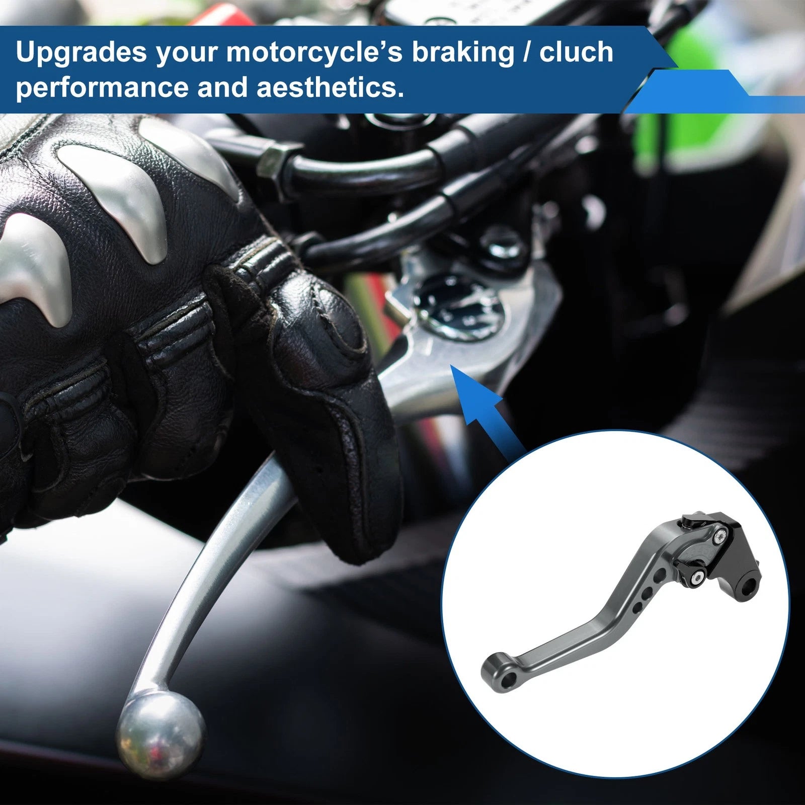 2X Long Brake Clutch Levers for Honda CB919 (2002–2007) Titanium Tone