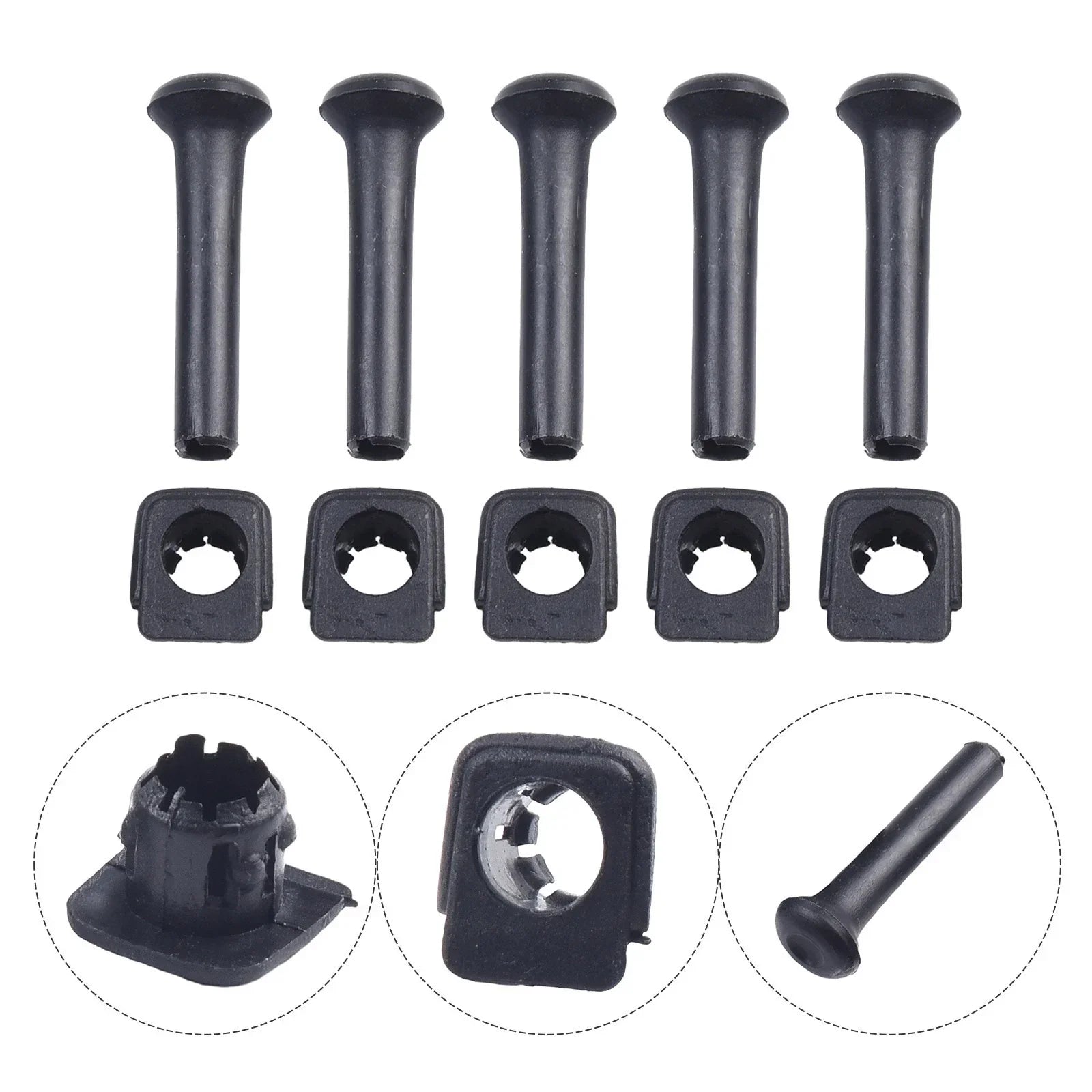 Door Safety Lock Button Base Locking Knob Set for Golf Mk2 Mk3