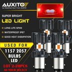 2X AUXITO 1157 LED Bulb Red Tail Stop Brake Light for (2057 2357 7528)