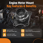 4Pcs Engine Motor & AT Transmission Mount for Honda Civic 1.7L (2001–2005) A4511