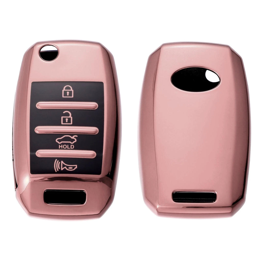 TPU Key Fob Cover Case for Kia Optima (2015–2018) Soul (2013–2018) Pink