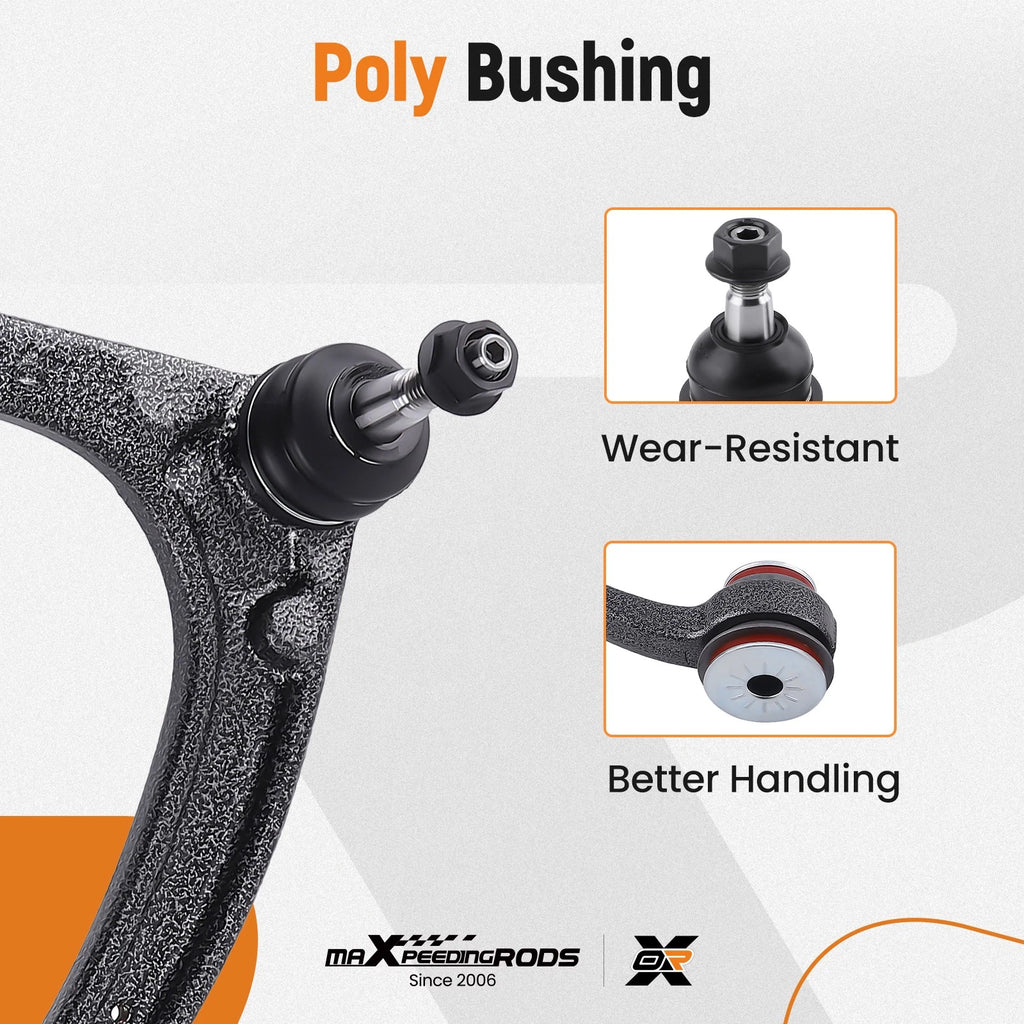 Set of 4 Front Upper Control Arm Lower Ball Joints for Chevy Silverado GMC Sierra 1500 (2007–2018)