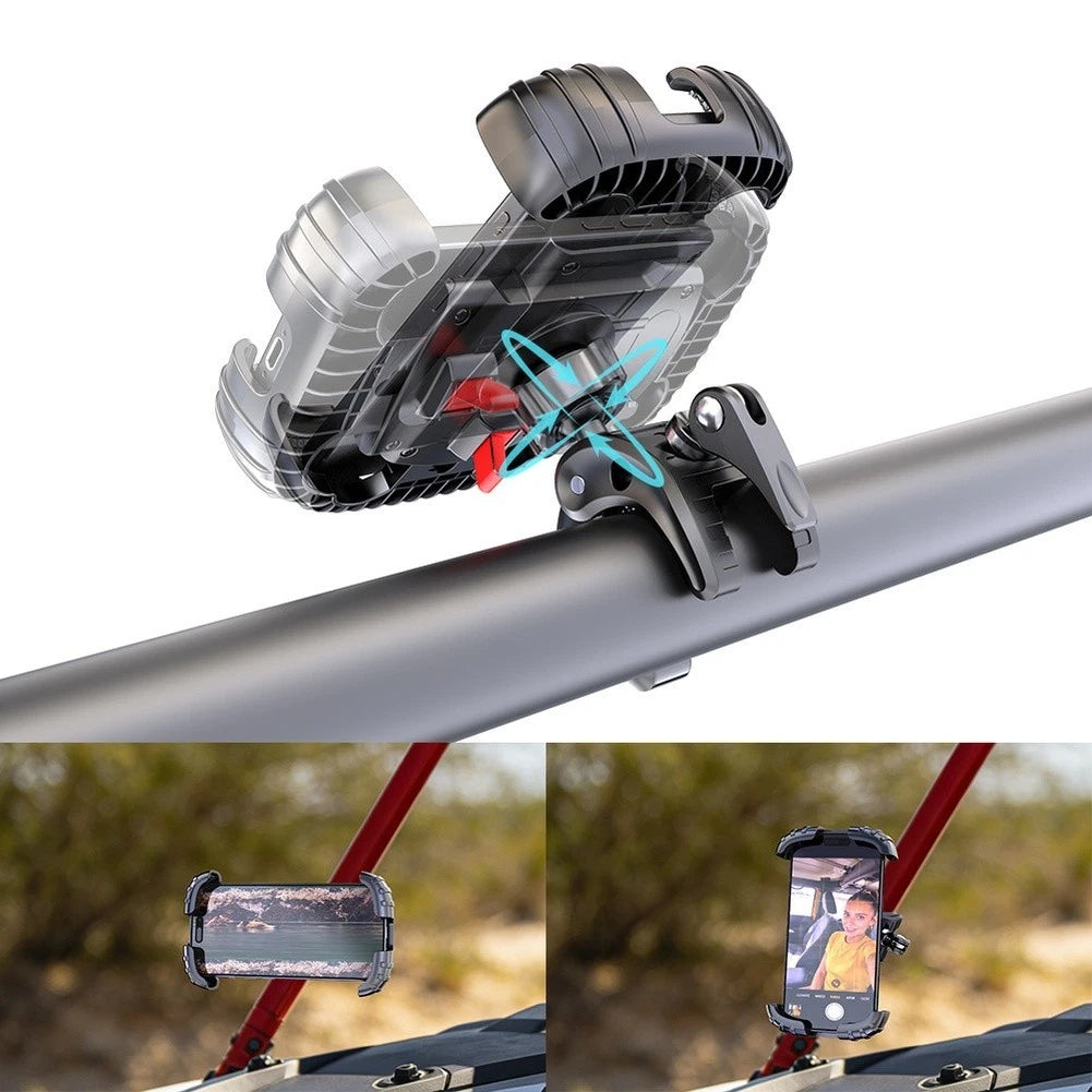 Handlebar Phone Holder for UTV ATV Trucks (Fits 0.79-1.38 Inch Diameter)