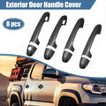 8pcs Door Handle Cover for Toyota Tacoma (2016–2021) Carbon Fiber Pattern Black