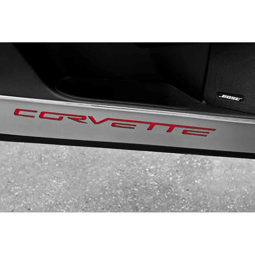 Door Guards with Laser Cut Vinyl Inlay for 2005-2013 Corvette C6