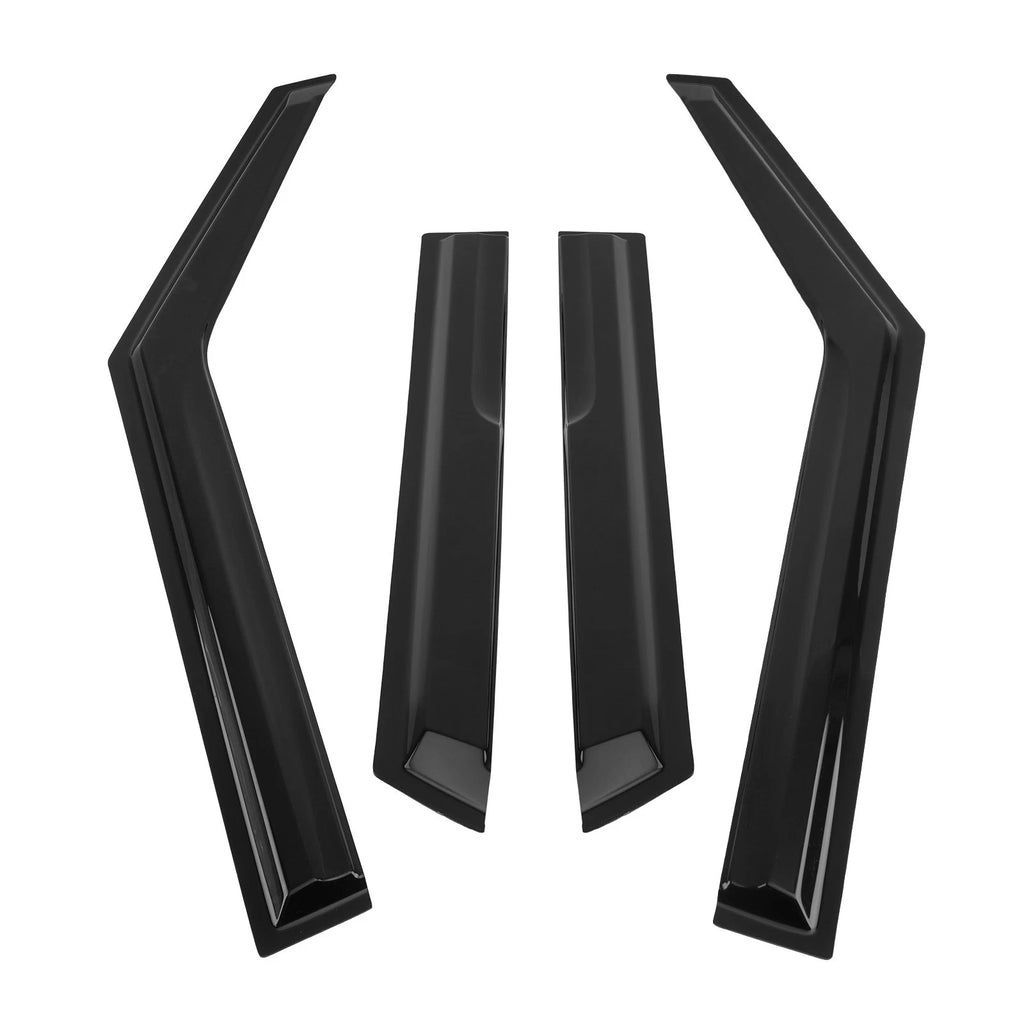 Set of 4 Window Rain Visors for KIA Soul (2020–2024) Outside Mount Black