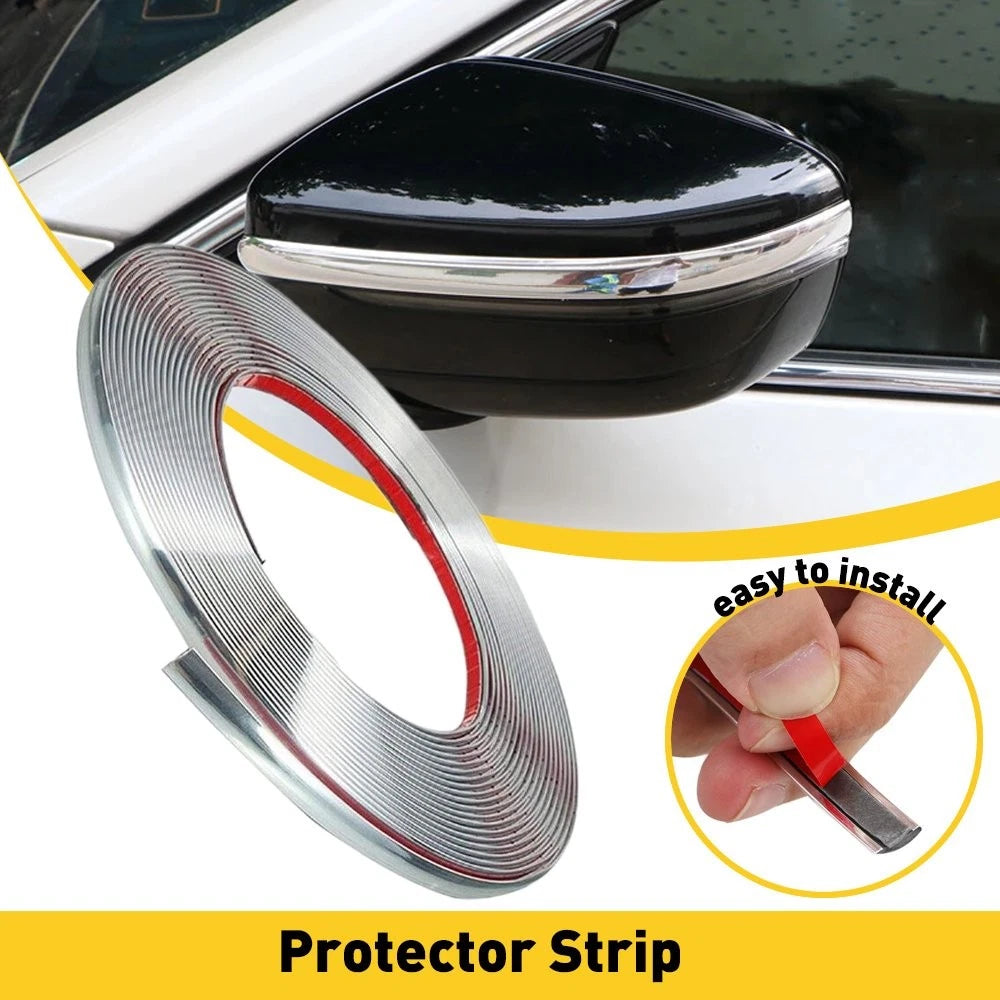 Chrome Trim Molding Strip for Universal Vehicles (16ft, 12mm)