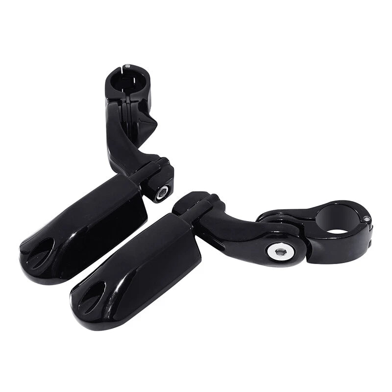 Black Highway Engine Guard Crash Bar Footpegs for Harley Street Glide (2009–2025)