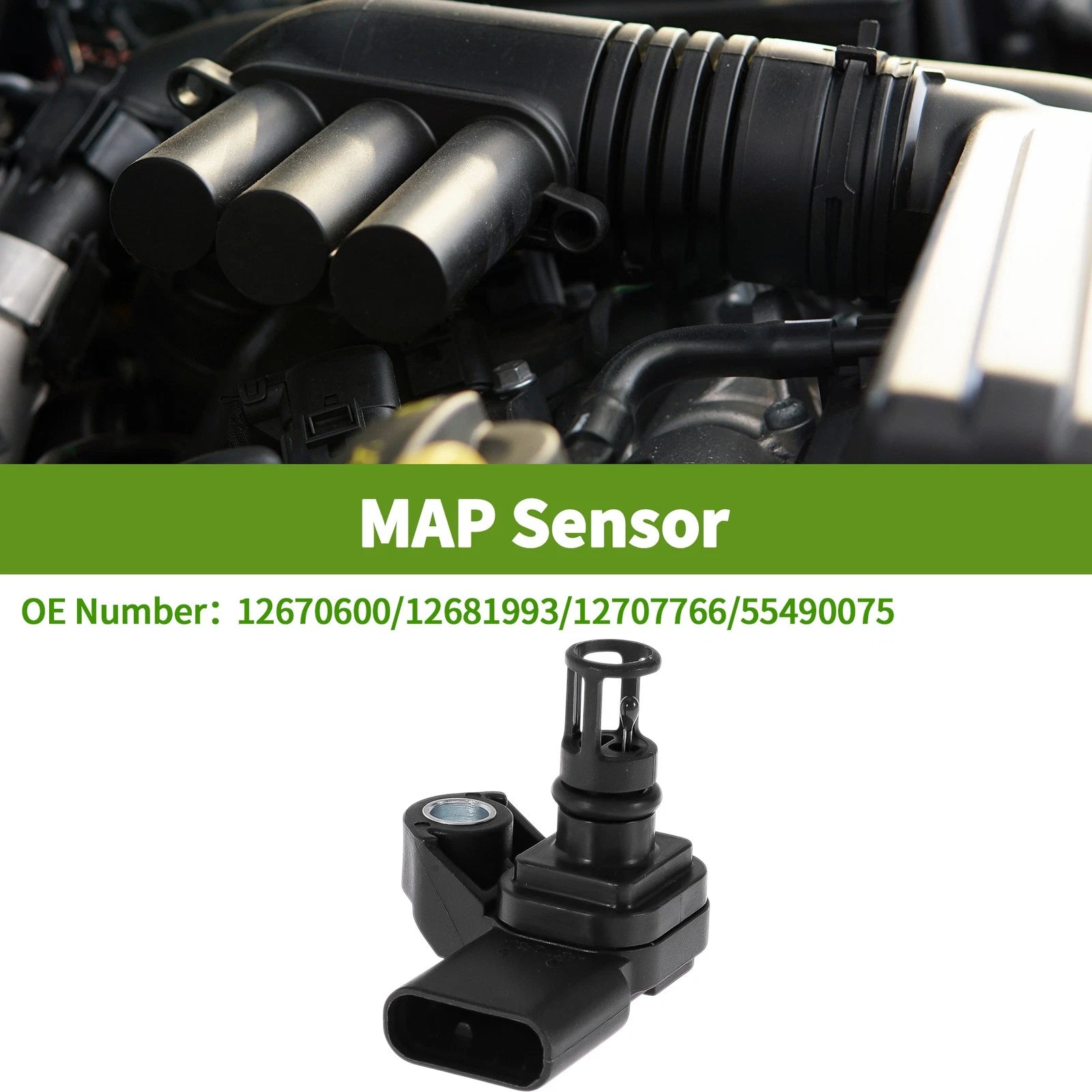 MAP Sensor for Chevrolet Cruze (2018–2019) No.12670600