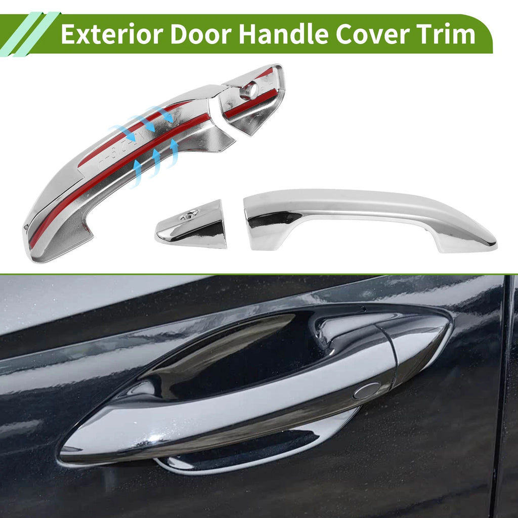 Set of 1 Exterior Door Handle Cover Trim for Chevy Silverado 1500 (2020–2022) ABS