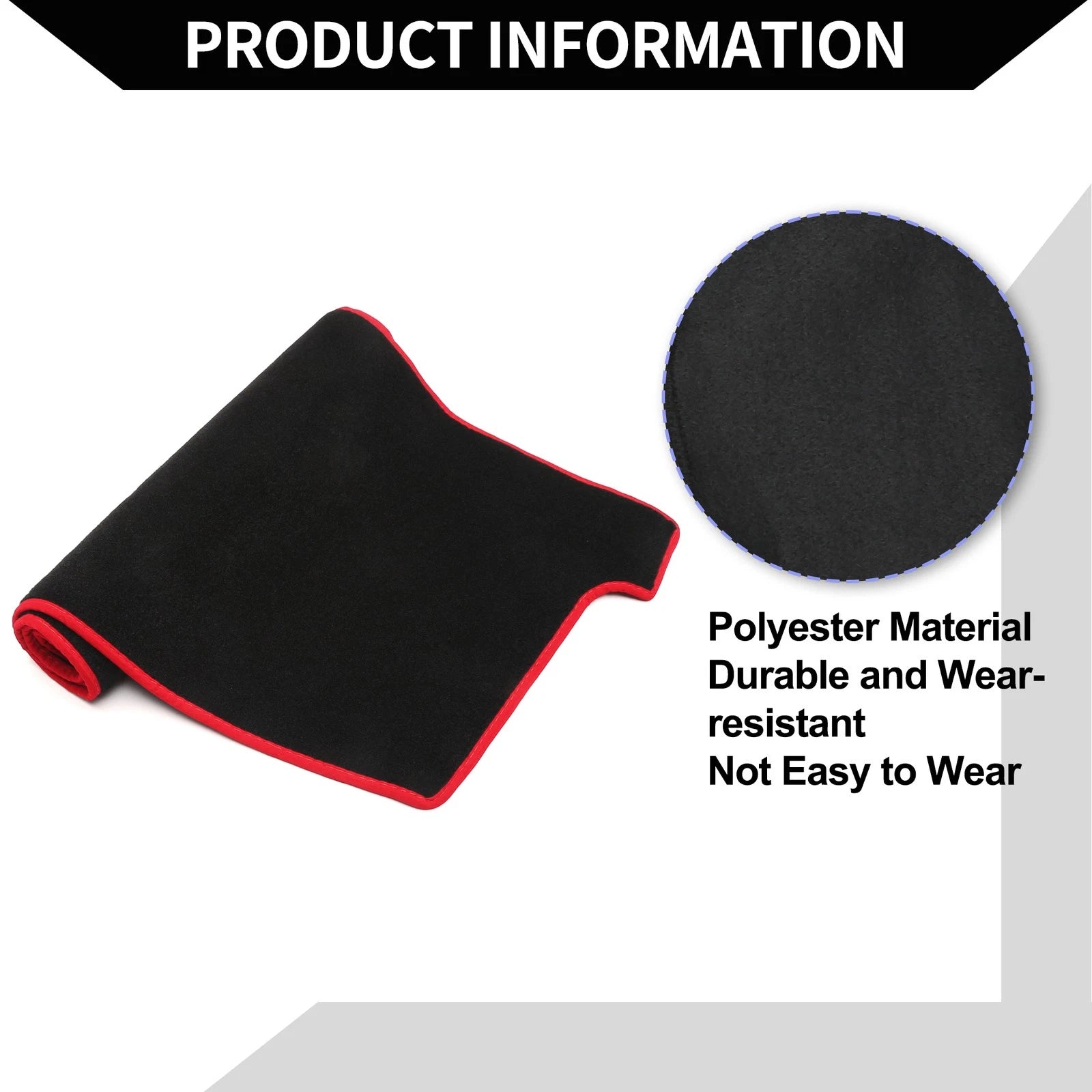 Dashboard Cover Mat for Mazda CX-5 (2016–2024) Black Red