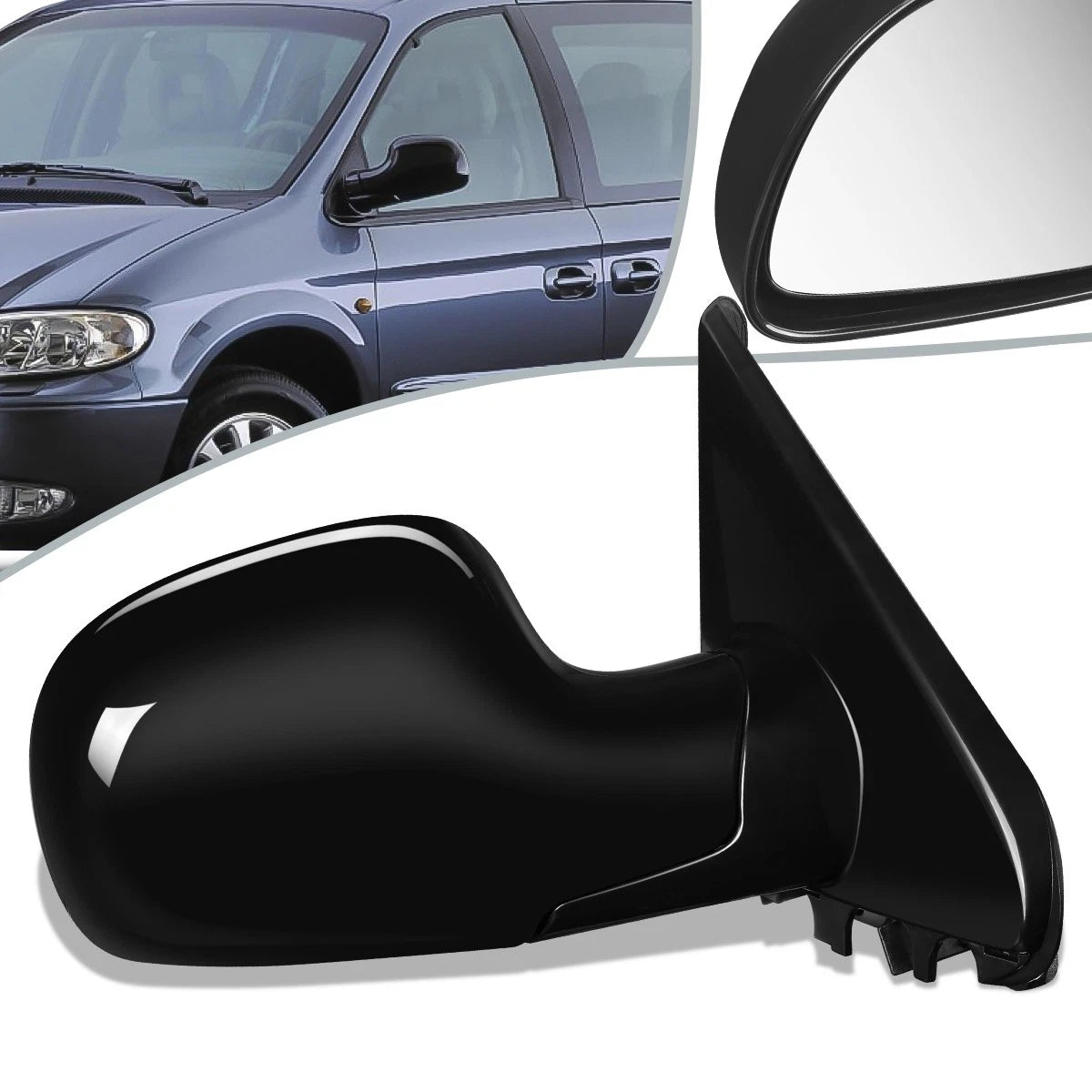 OE Style Manual Side Door Mirror for Dodge Caravan (1996–2000) CH1321110