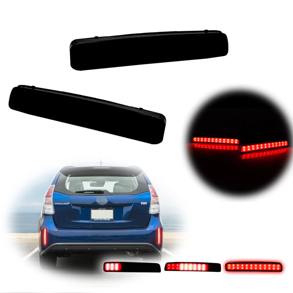 Smoke LED Rear Foglight with Sequential Signal for Toyota Prius V (2012–2017)