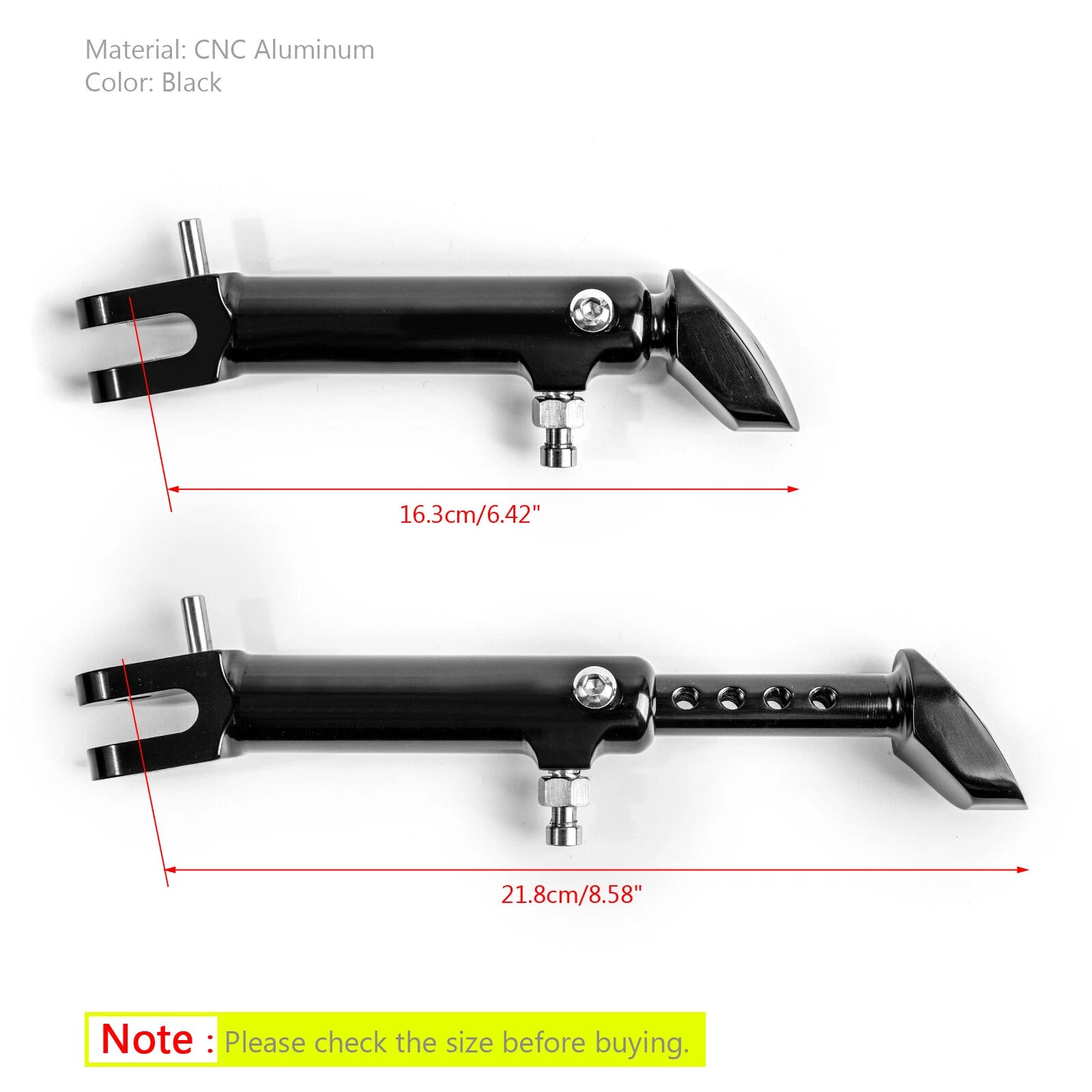 CNC Aluminum Adjustable Kickstand for Kawasaki Z900RS (2018) Blk T9