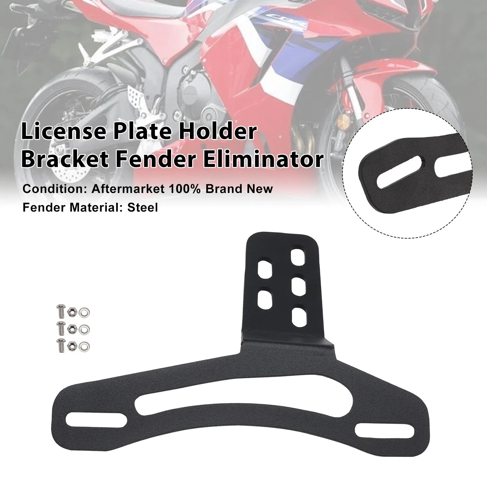 License Plate Holder Bracket Fender Eliminator for Honda CBR600RR (2003–2025)