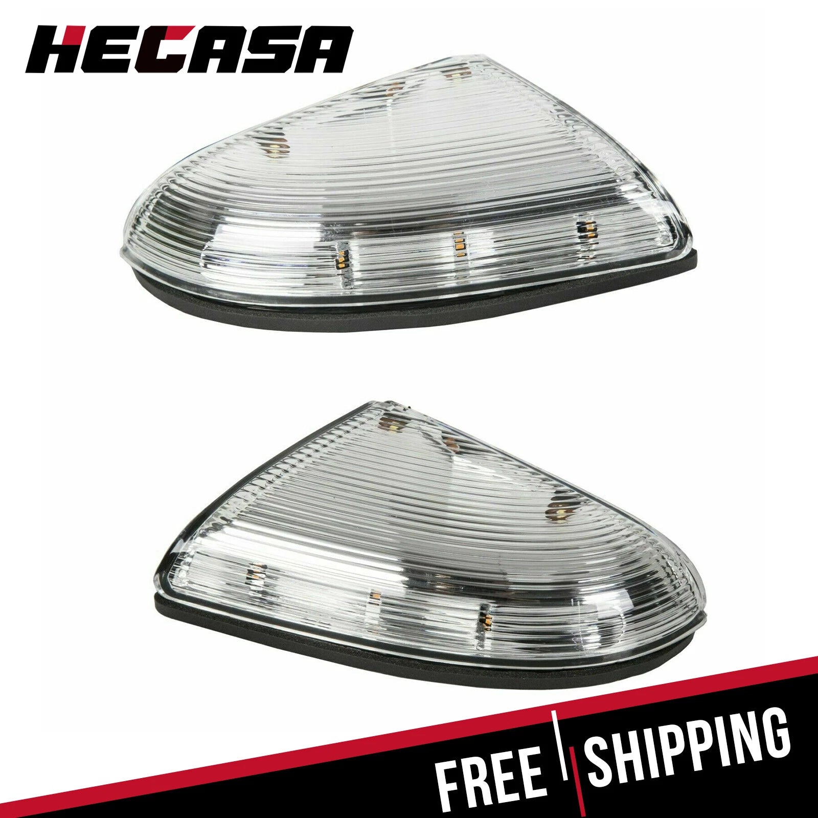 Set of 2 Side Mirror Turn Signal Puddle Lights for Dodge Ram 1500/2500 (2009–2014)