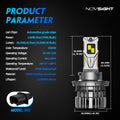 2X H13 9008 LED Headlight Bulbs 140W 30000LM High Low Beam 6500K for