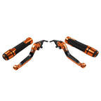 Orange Extendable Brake Clutch Levers Grip Set for Ducati Monster (2008-2015)