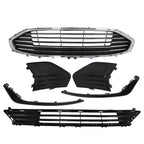 Front Upper & Lower Grill & Fog Light Covers for Ford Fusion (2019–2020)