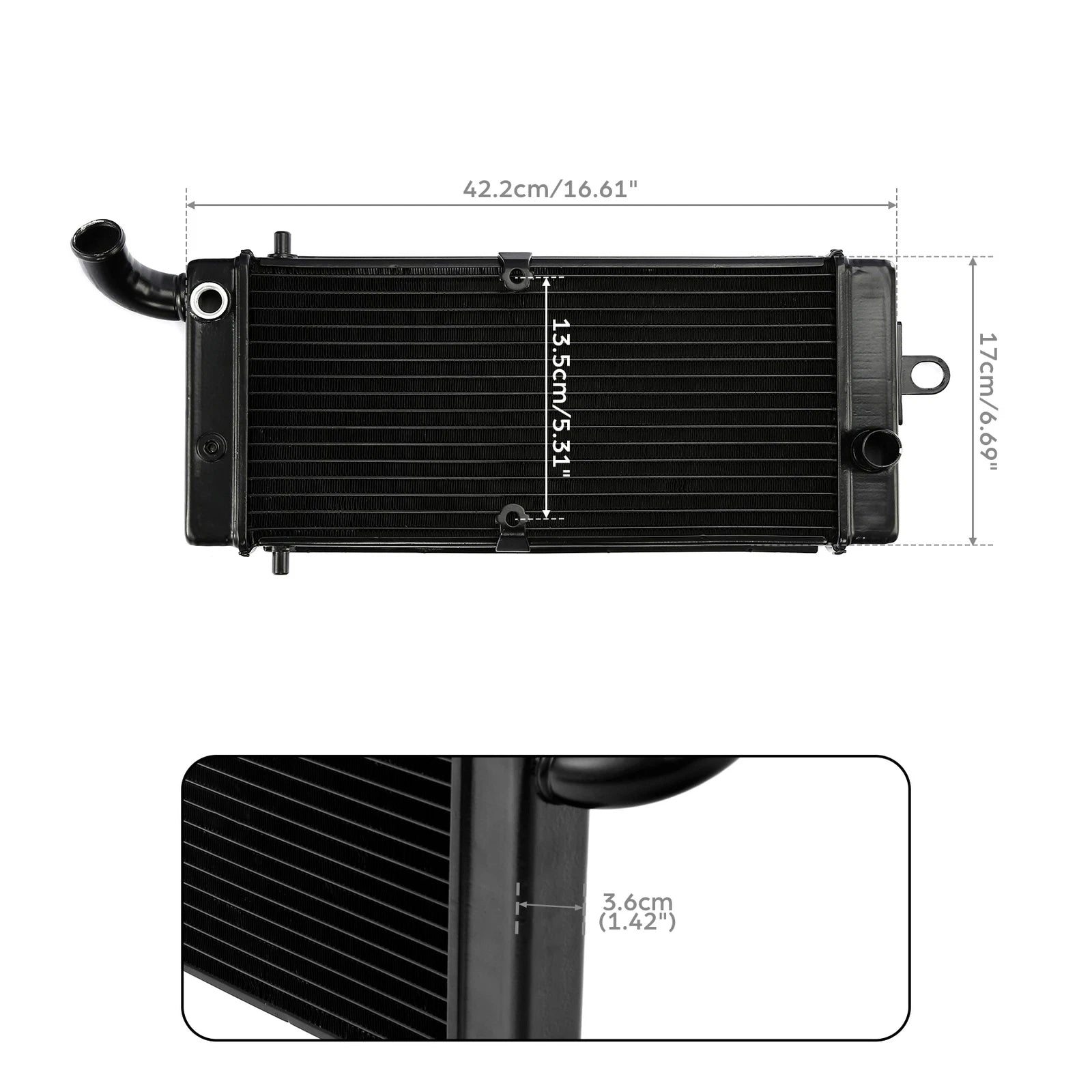 Engine Radiator Cooler for Honda VT750 (2004–2009) Aluminum