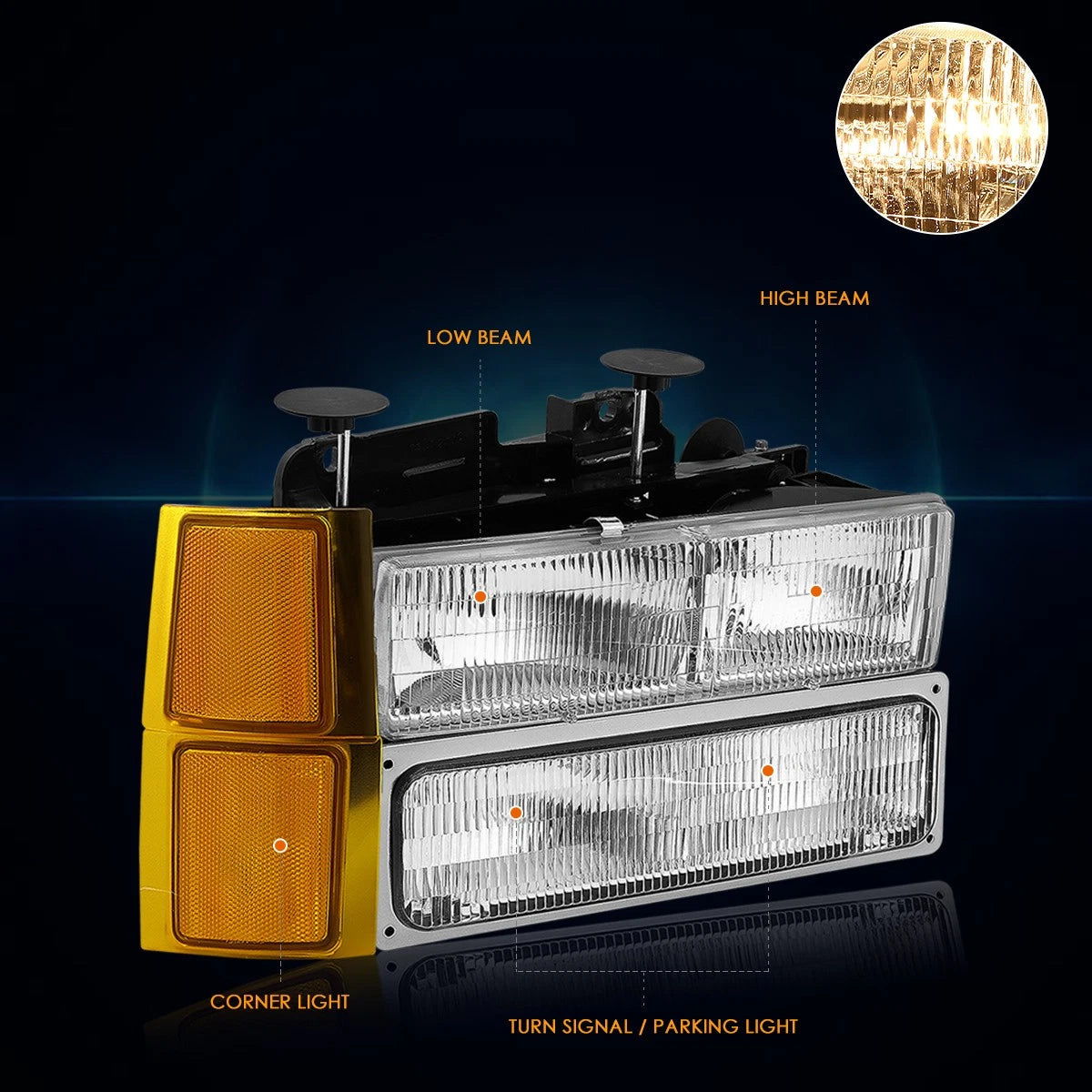 3D LED C-Bar Tail Light for Ford Super Duty (1997–2007) Smoked