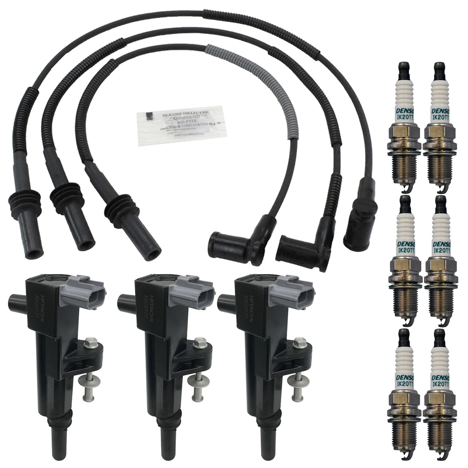 Set of 3 Ignition Coils & 6 Iridium TT Spark Plugs for Nitro
