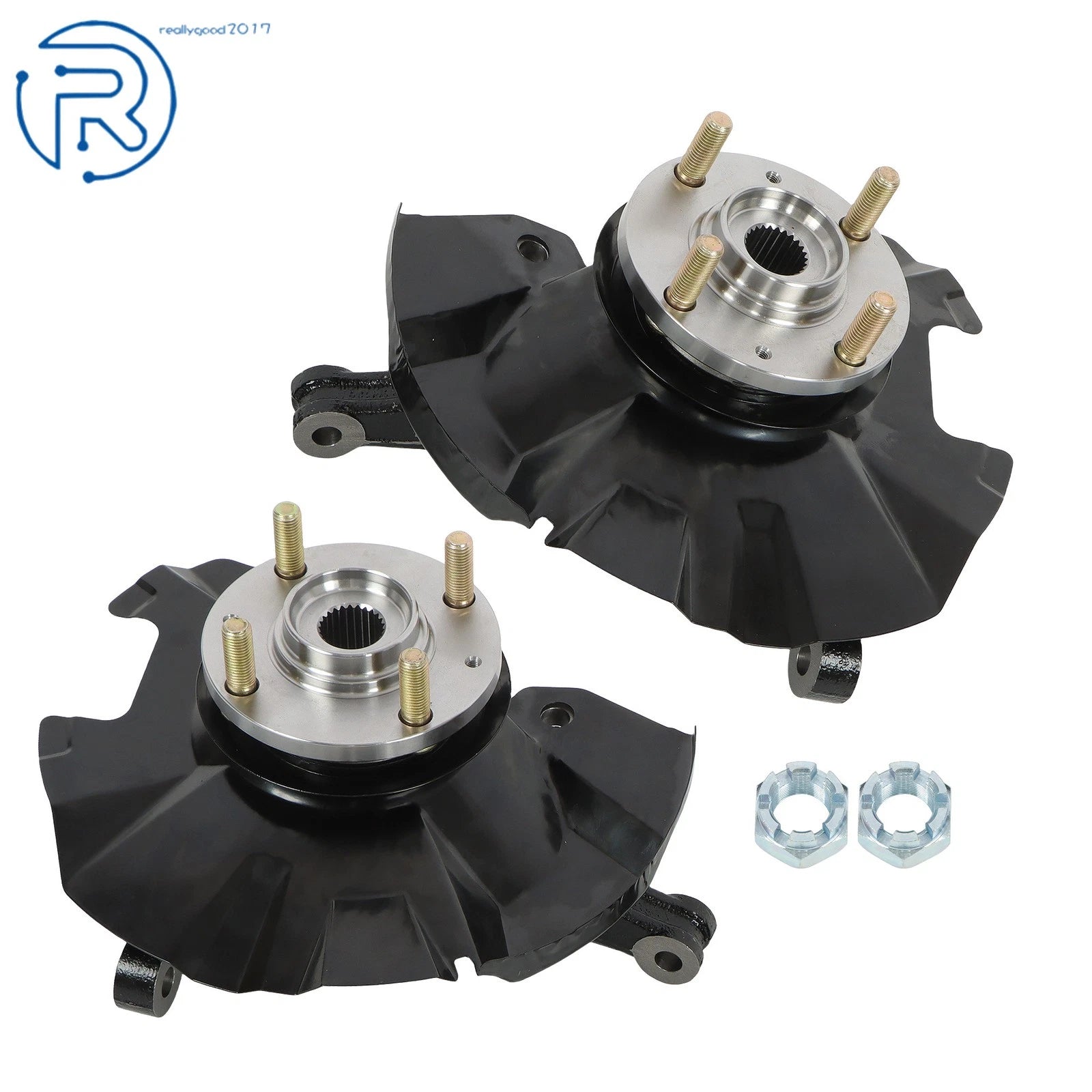 Set of 2 Steering Knuckle Assembly for Kia Rio Rio5 Hyundai Accent (2006–2011)
