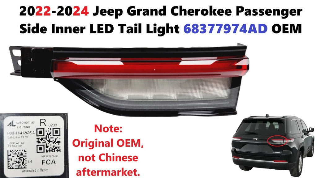 LED Tail Light for Jeep Grand Cherokee (2022–2024) 68377974AD