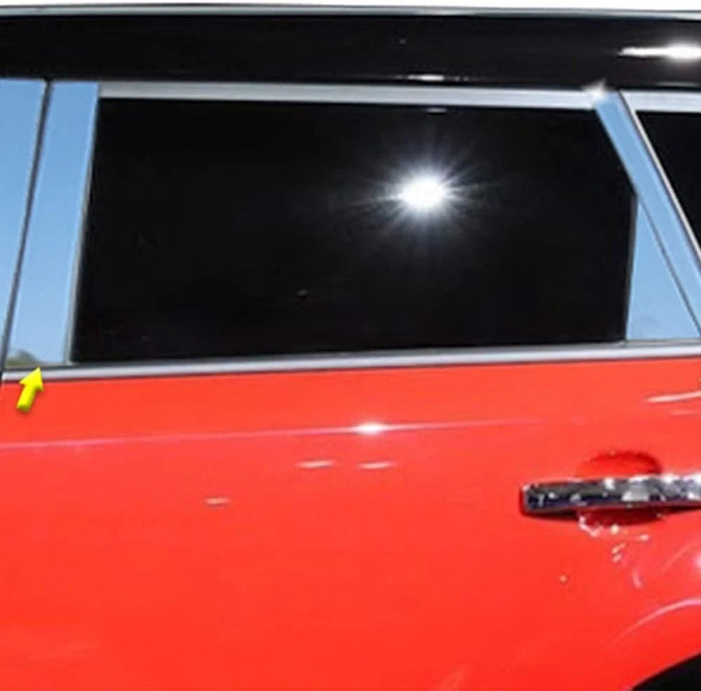 Luxury FX Stainless Steel Pillar Post Trim 6pc for Kia Soul (2014–2019)