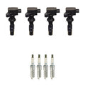 Set of 4 Ignition Coils & NGK Iridium Spark Plugs for Fusion Milan (2006–2012)