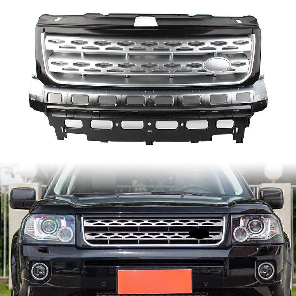 ABS Silver Front Grille Bumper Mesh for Land Rover Freelander 2 (2010-2016)