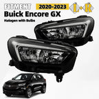 Halogen Headlight Set for Buick Encore GX (2020–2023) w/LED DRL, Left+Right