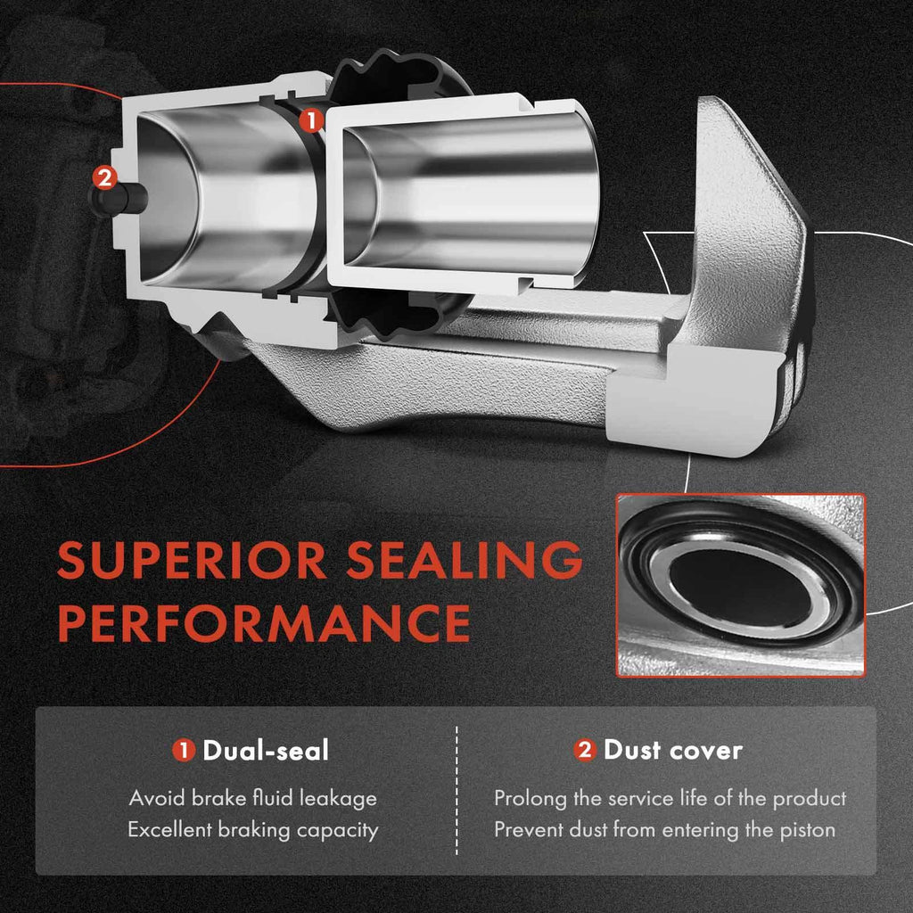 Pair Rear Disc Brake Calipers for Mercedes-Benz E500 E320 (2005-2006)
