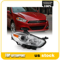 Left Side Headlight for Dodge Dart (2013–2016) Chrome Projector