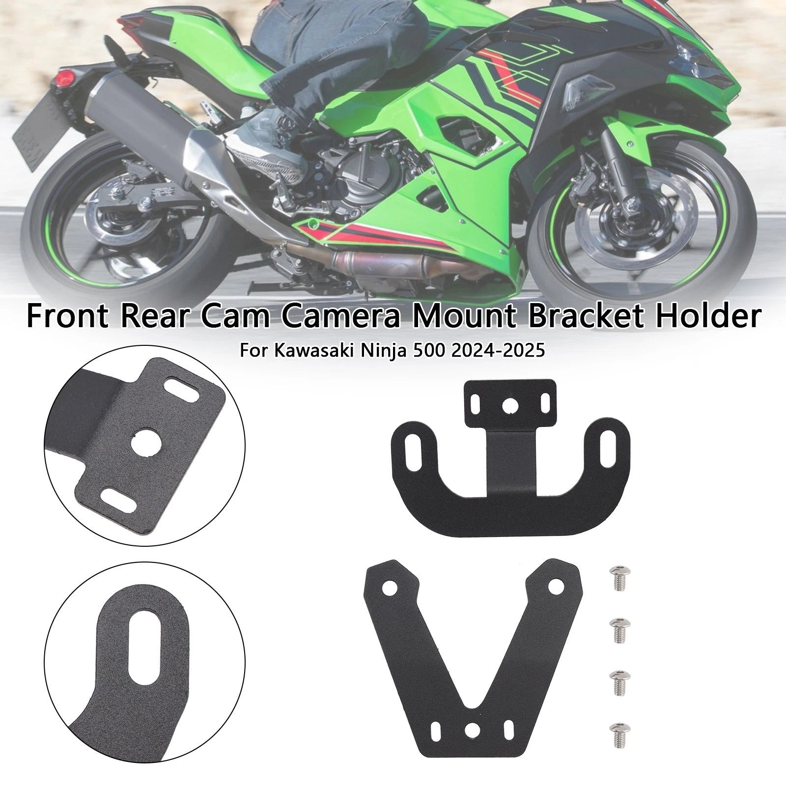 Cam Camera Mount Bracket Holder for Kawasaki Ninja 500 (2024–2025)