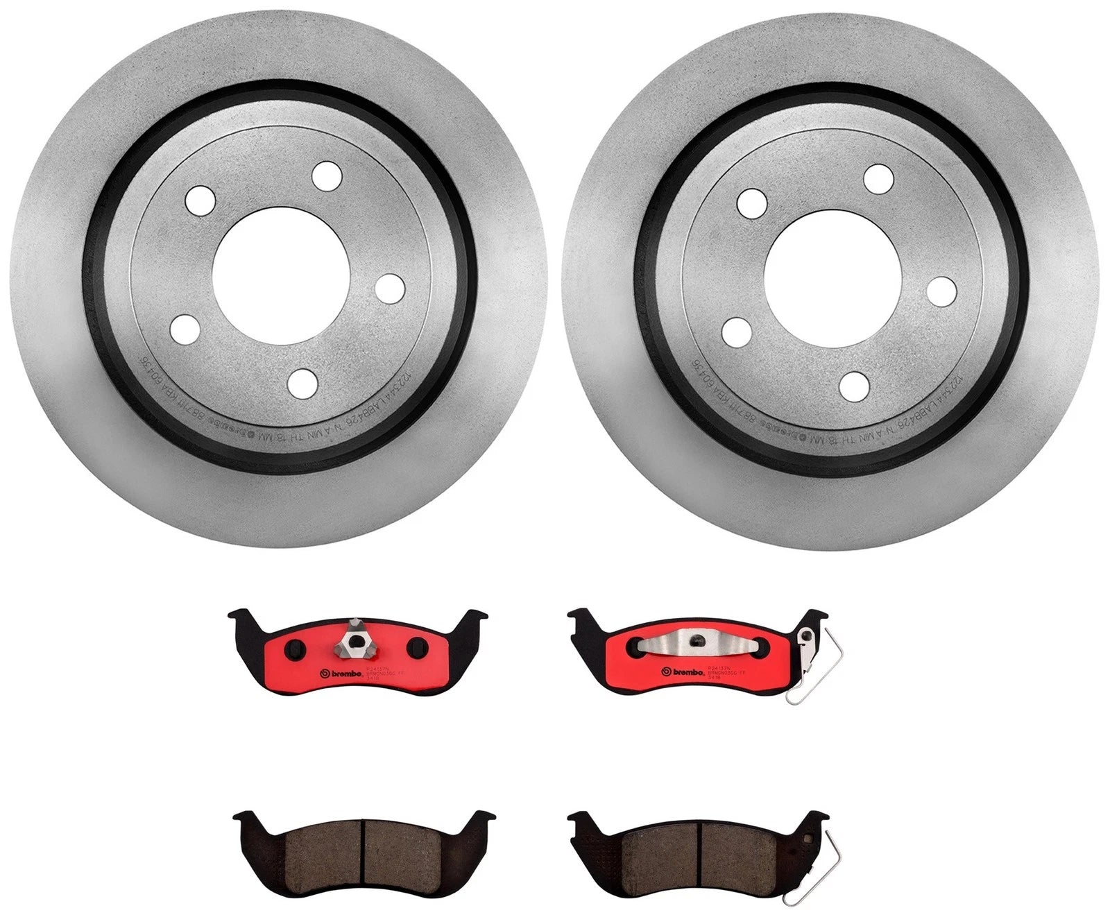 Brembo Rear Brake Kit Rotors Ceramic Pads for Crown Vic Grand Marquis Marauder (1992–2011)