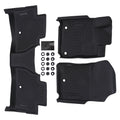 Set of 2 Black All Weather Floor Mats for Toyota Tundra CrewMax (2014–2021) TPE Waterproof