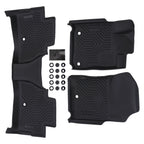 Set of 2 Black All Weather Floor Mats for Toyota Tundra CrewMax (2014–2021) TPE Waterproof