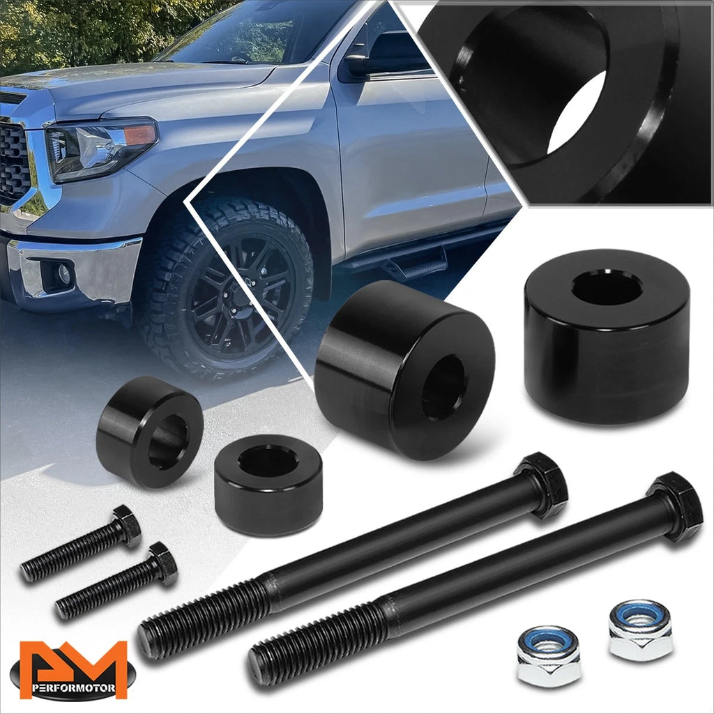 2X Aluminum Front Leveling Drop Spacers + Bolts for Toyota Tundra (2007–2022)