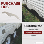 Pair of Tandem Trailer Fender Skirts for RVs Campers Trailers