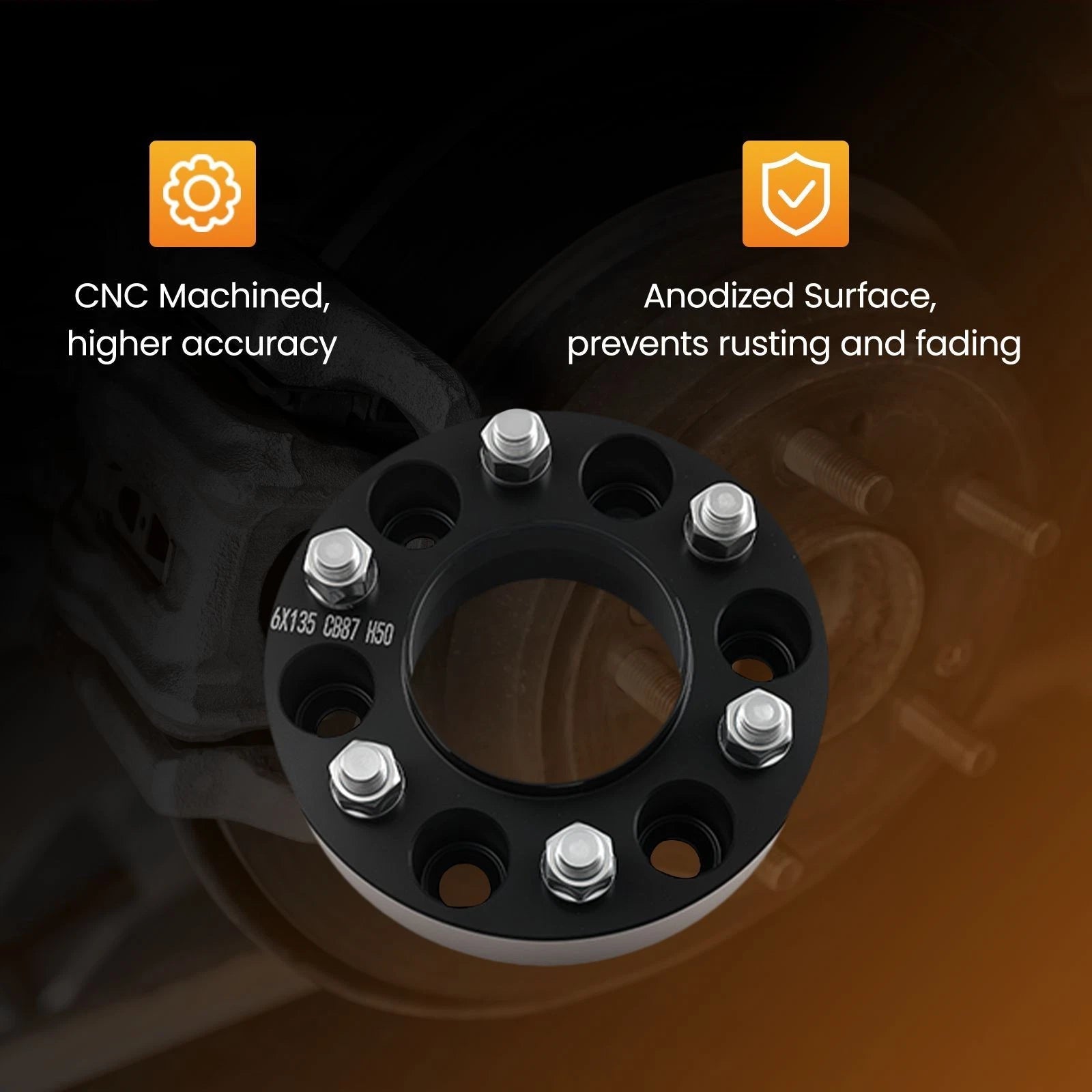 Set of 4 Wheel Spacers 50mm for Ford Expedition Lincoln Navigator 2003–2014 6x135