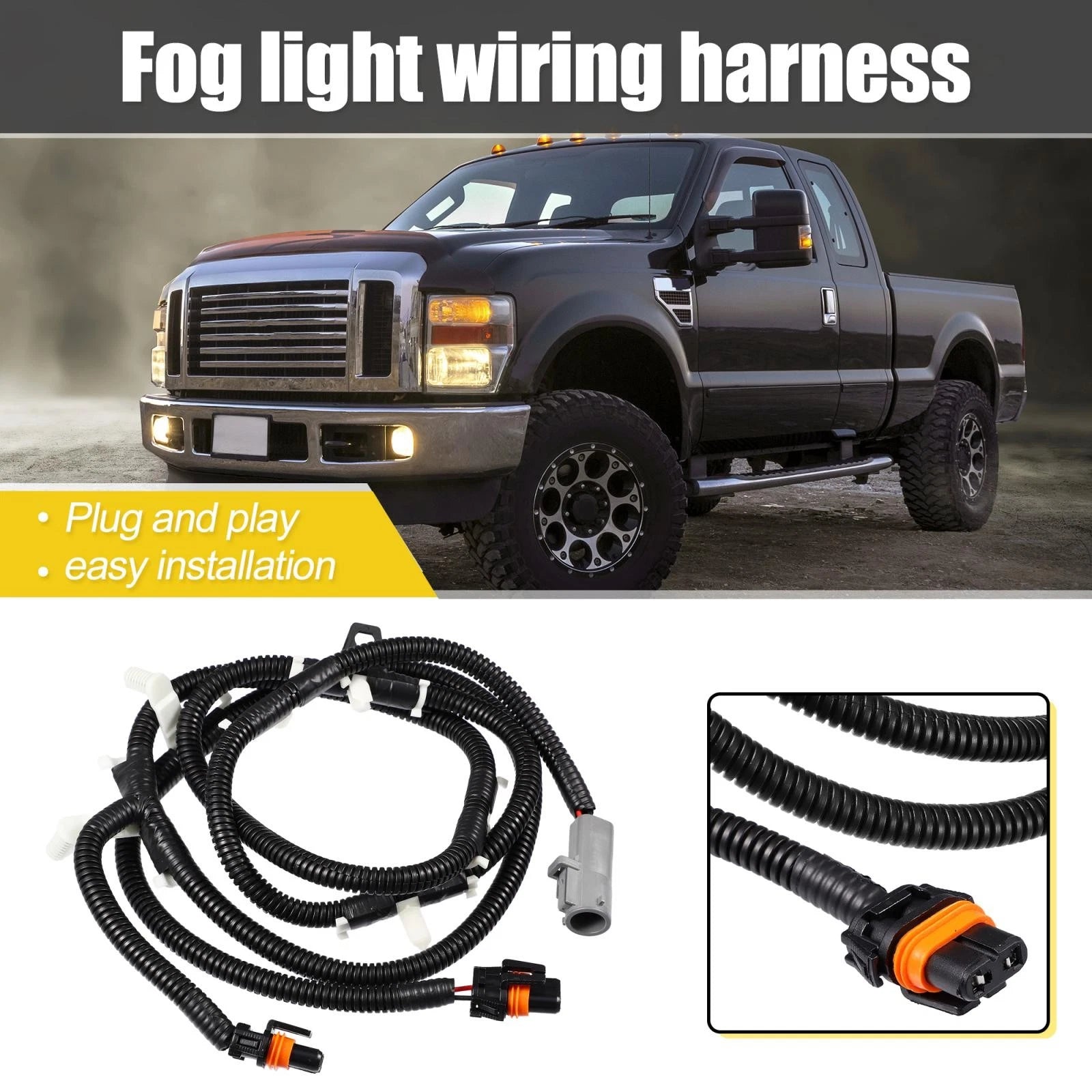 Fog Driving Light Wiring Harness for Ford F250 F350 Super Duty (2005–2007)