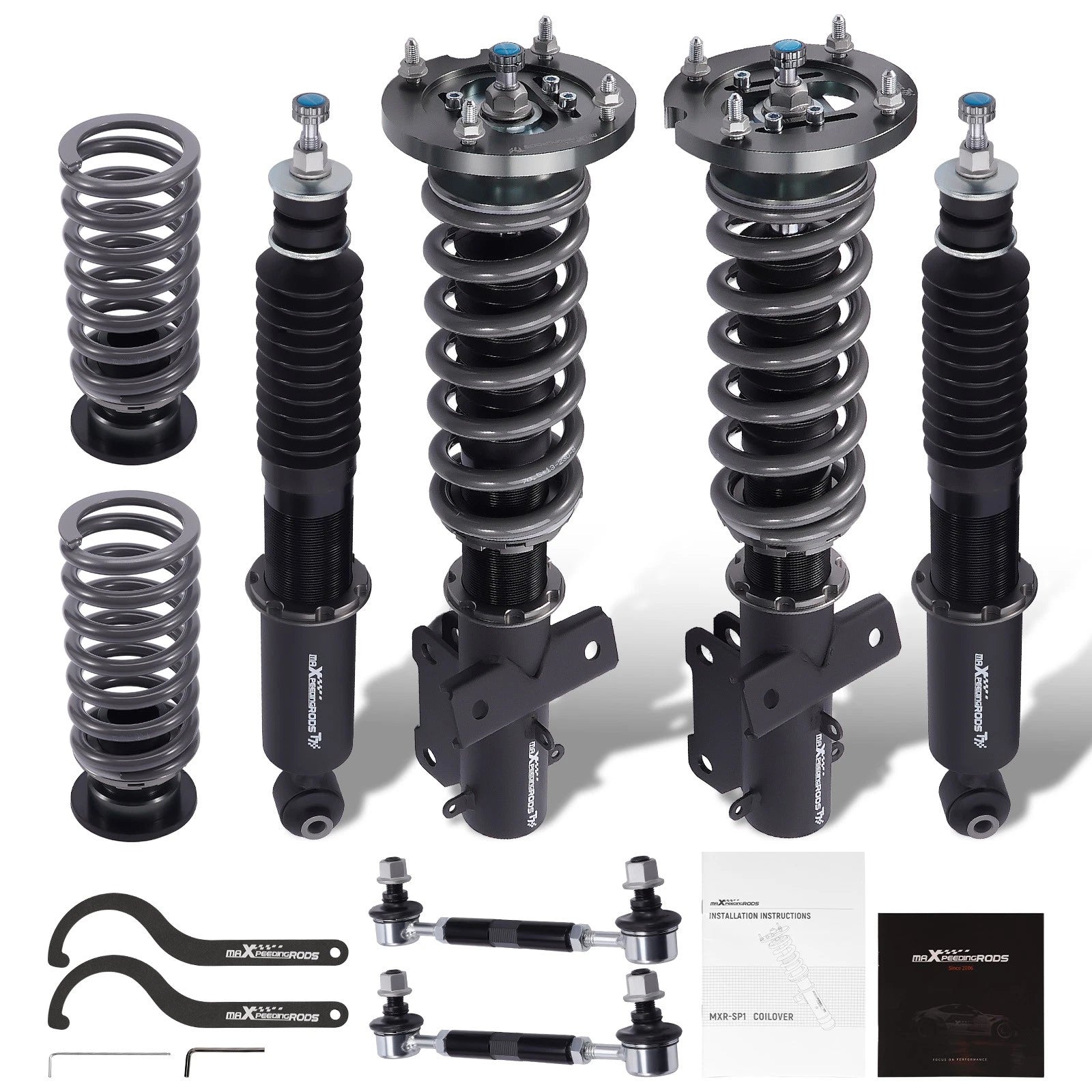 24 Level Damper Adjustable Coilovers For Ford Mustang 2005-2014 Lowering Kit