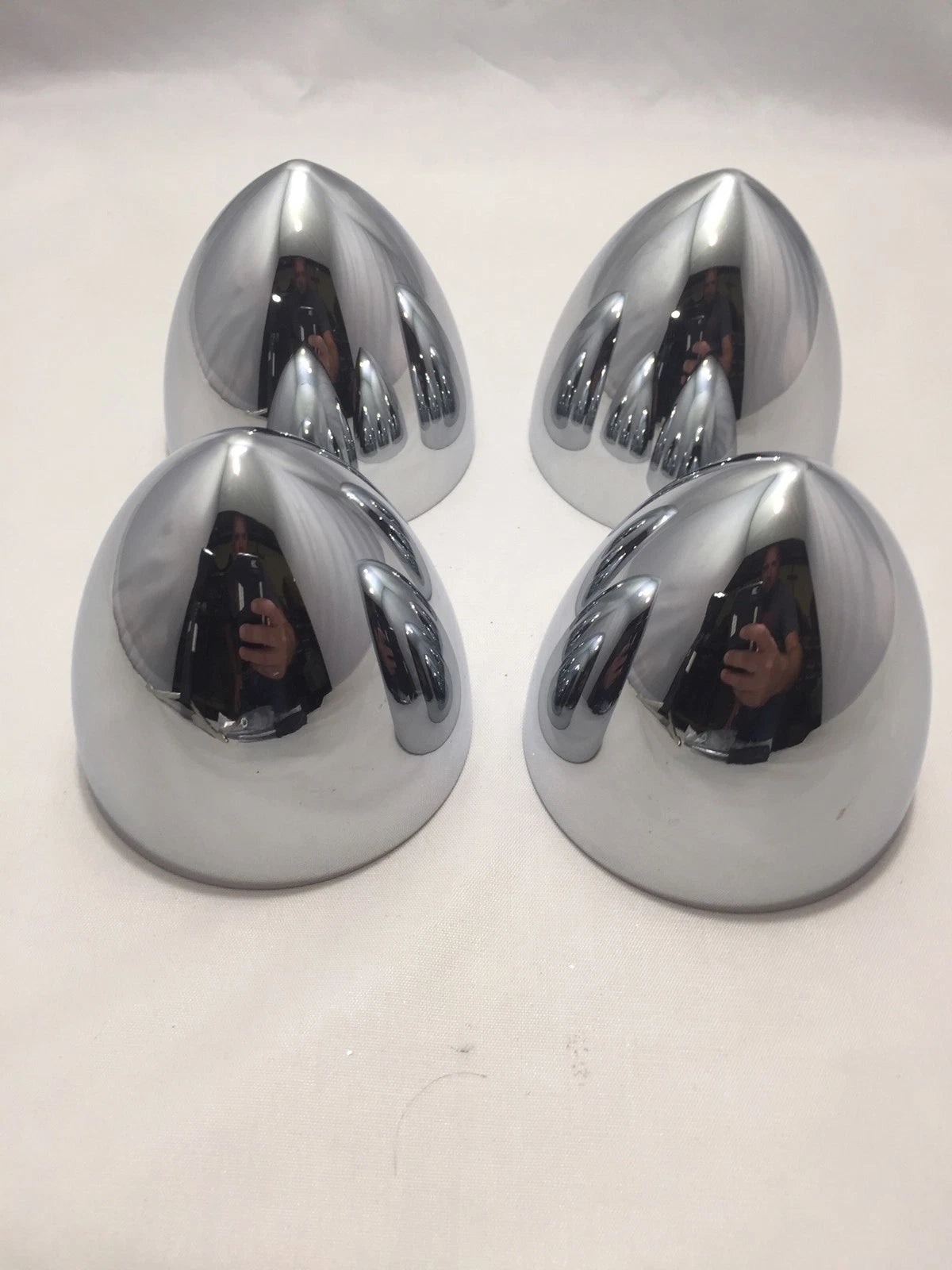 3 Inch Chrome Bullet Nose Hubcap Center Accessory for Hot Rod Custom