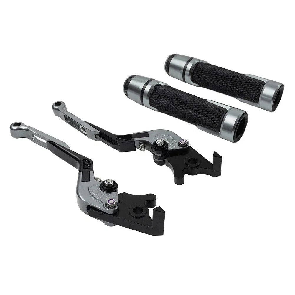 Extendable Brake Clutch Lever Grip Set for Kawasaki Ninja 650R (2006-2011)